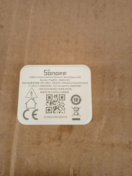 Zigbee Mini Smart Sonoff ZBMINIR2 Light Switch 10A 220V 43x43x20mil New