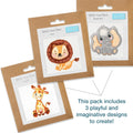 Trimits 3 Pack Cross Stitch Kits Adults Beginners DIY Embroidery 13x13cm New