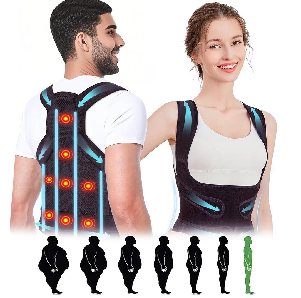 WVWMYM Back Brace Posture Corrector Adjustable Full Back Support Large New