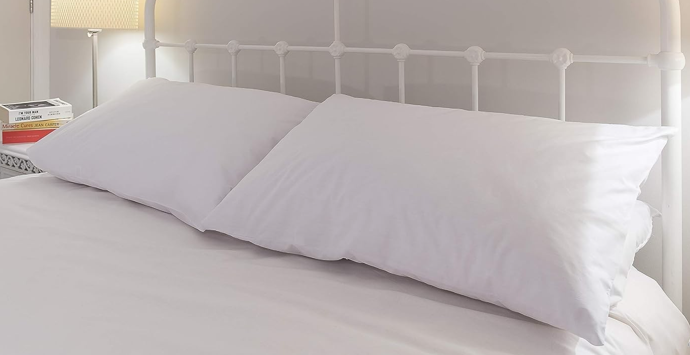 Extra Large White Pillowcase Pair 22x31 Inch Soft Bed Pillow Covers Design New