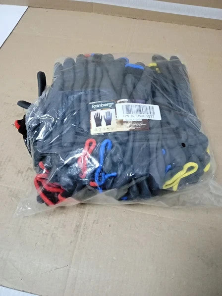 Rainberg Pack Of 12 Or 24 Safety Work Gloves Secure Grip Palm Fingers New