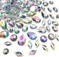 Toaob Sew On Rhinestone Ab Clear Gems Acrylic Faceted Flatback Mixed Size New