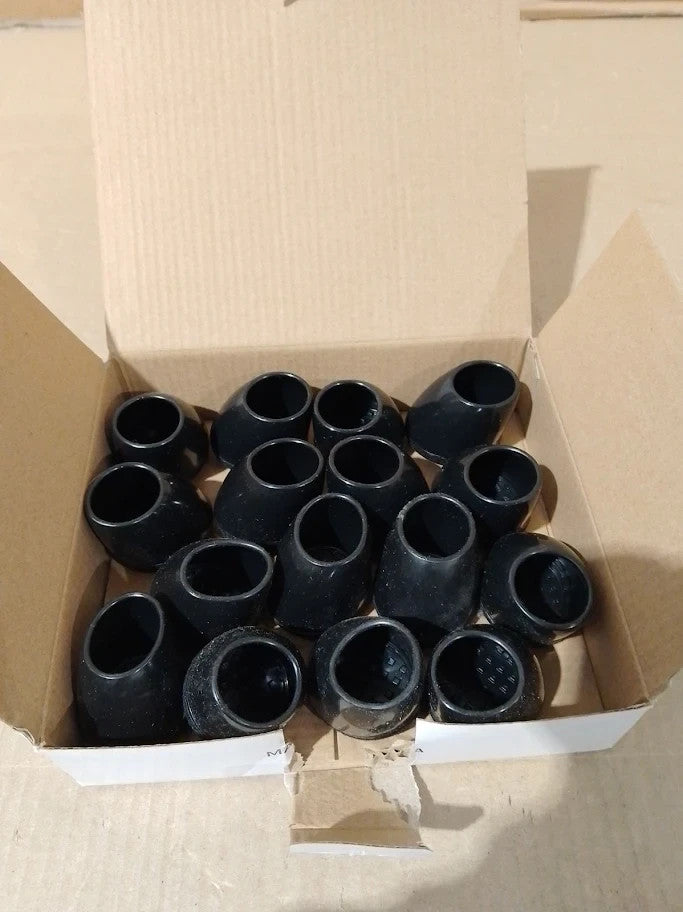 Mayzolop 16Pcs Chair Leg Floor Protector Caps 26x33mm Round Silicone Black