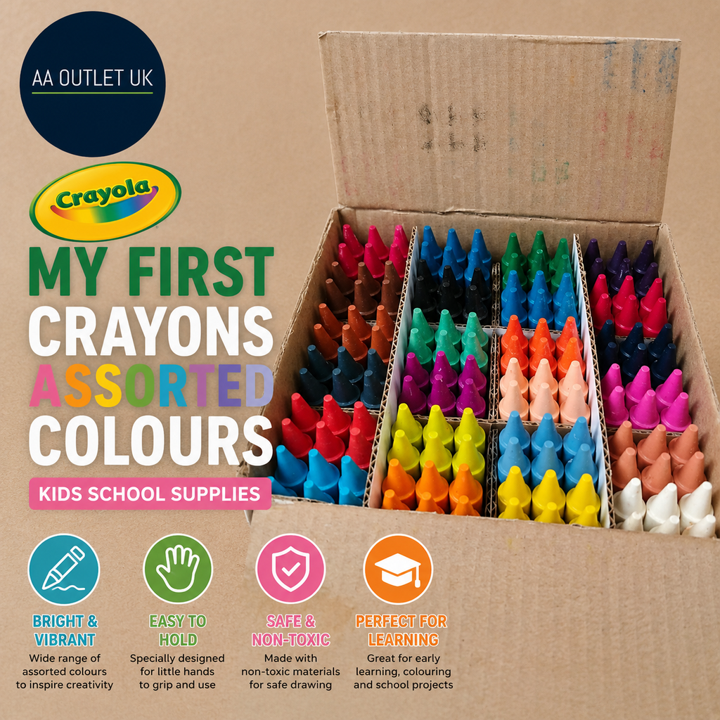 Crayola My First Crayons  Assorted Colours Kids School Supplies Quality Design