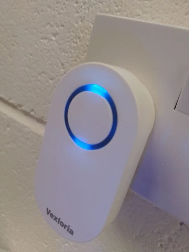 Vexloria Wireless Doorbell Receiver 150m Long Range Battery Operated White