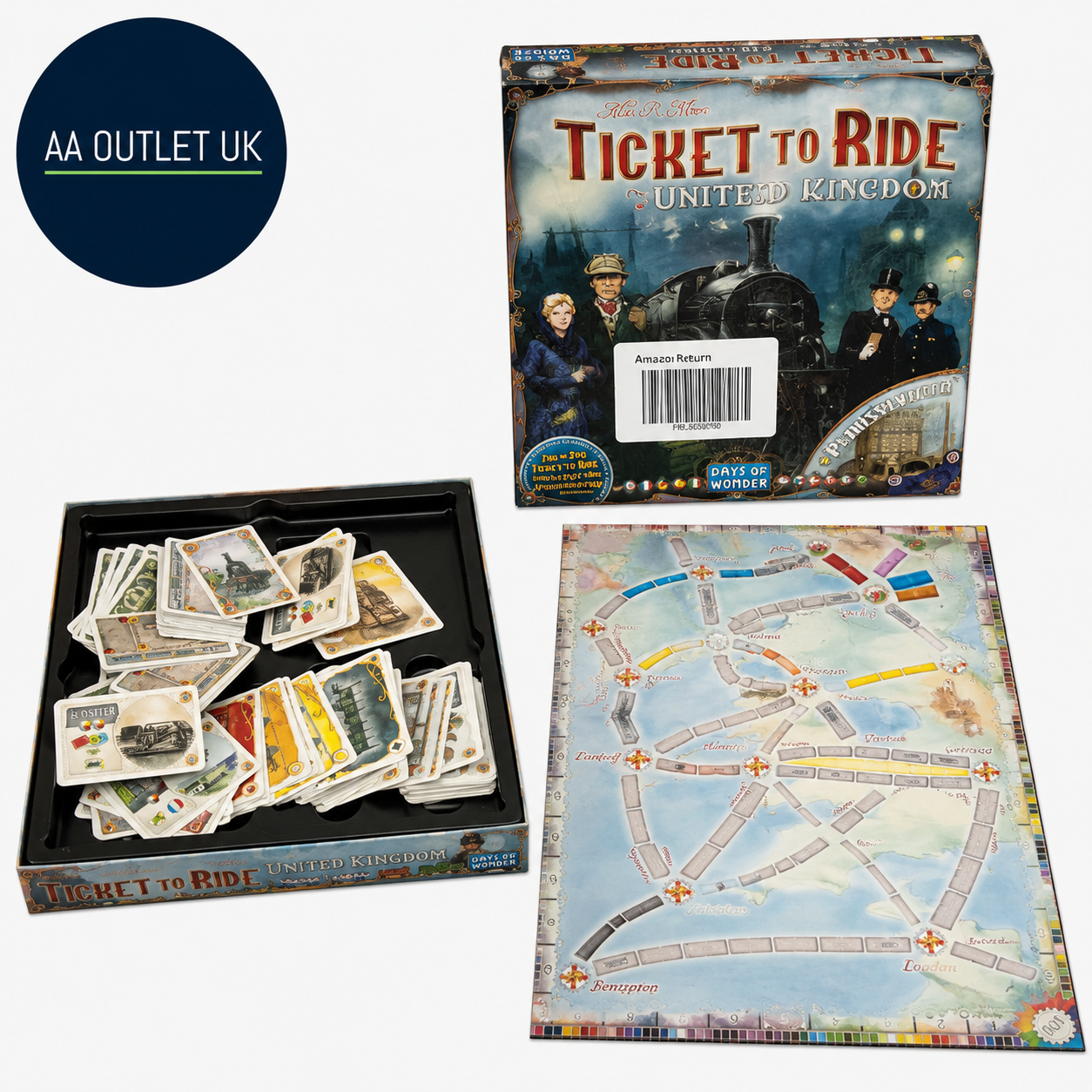Days Wonder Ticket Ride United Kingdom Board Game Expansion 8+ 2-5 Players