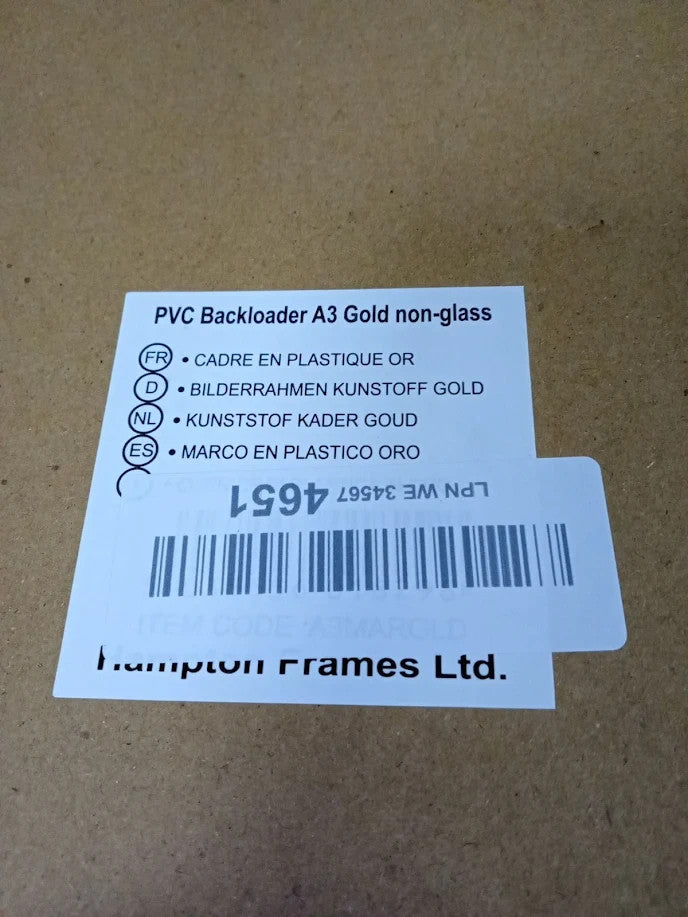 Hampton Frame A3 Gold Backloader Photo Acrylic Non Glass A3MARGLD Wall Mount New