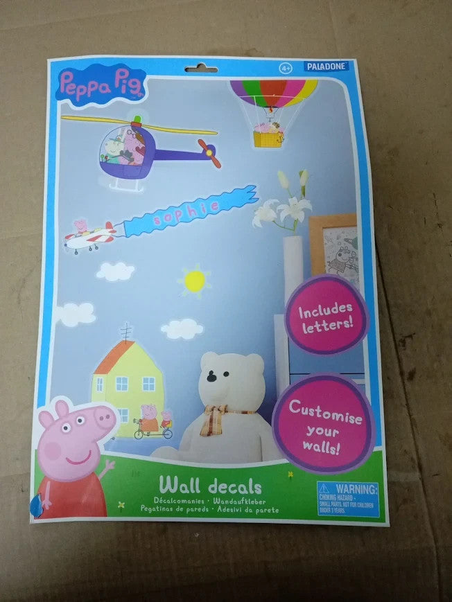 Paladone Peppa Pig Official Licensed Personalized Kids Room Wall Decals New