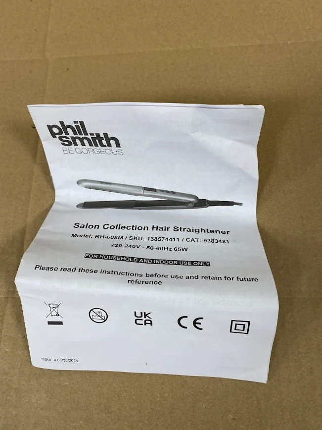 Phil Smith Glamgold 19mm Curling Tong RH806 LED Display Tighter Curls