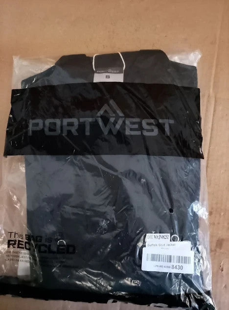 Portwest Suffolk Chefs Jacket Size Small Colour Black C833BKRS Pack 1 New