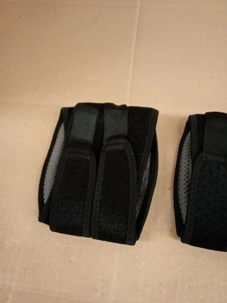 Rucudim Knee Brace 2pcs Adjustable Support Sleeves Men Woman XXS Black New