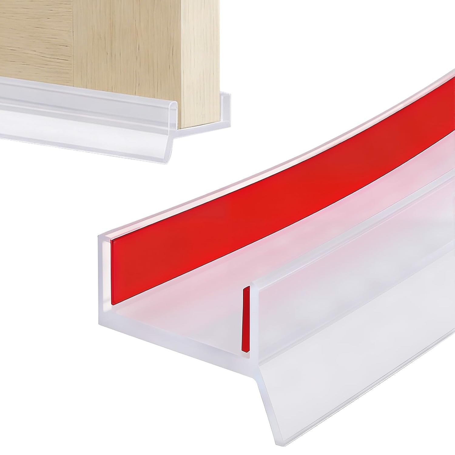 Transparent Flexible Door Edge Seal 5m 16.4ft Silicone Skirting Board Seal New