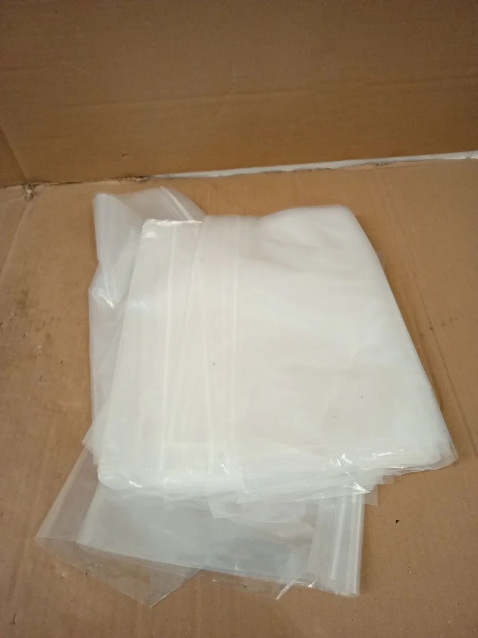 Spartan Industrial 33x45.5cm 13x18in Clear Reclosable Zip Plastic Poly Bags