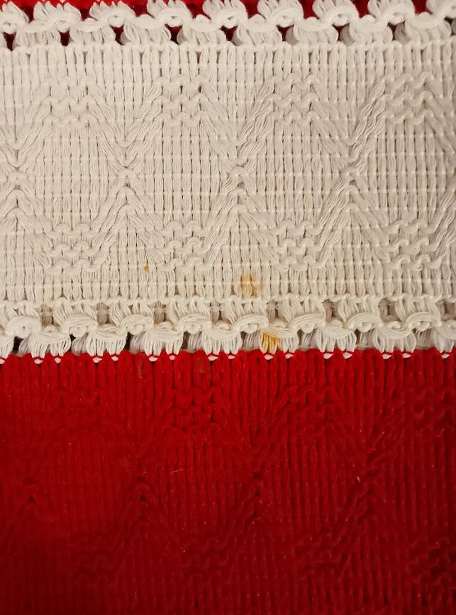 Dazhtu Christmas Table Runner Red Linen Decorations Tassel Kitchen 30x180cm