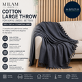 Milam London Cotton Large Throw Sofas Beds Settees Throw Double 200x230cm