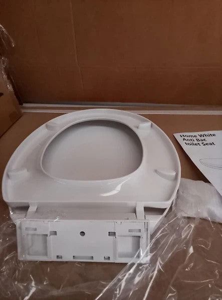 Argos Home Anti Bac Adjustable Hinges Toilet Seat White 45.1x36x6.4cm New