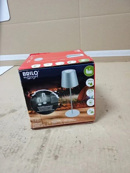 Briloner Rechargeable Usb C Desk Lamp Touch Dimmable IP44 10.5x10.5x36cm