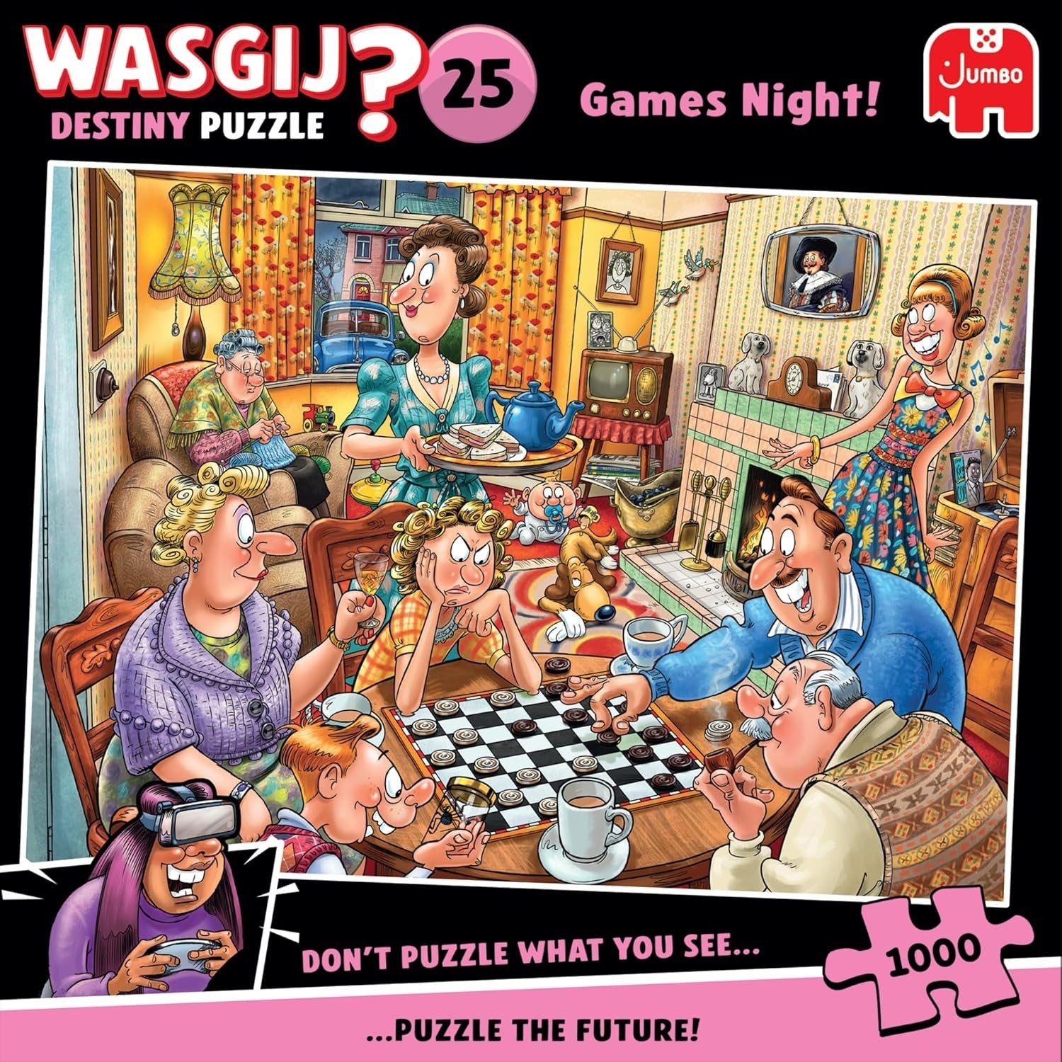 Wasgij Destiny 25 Games Night 1000pcs Jigsaw Puzzles Adults 68x49cm New