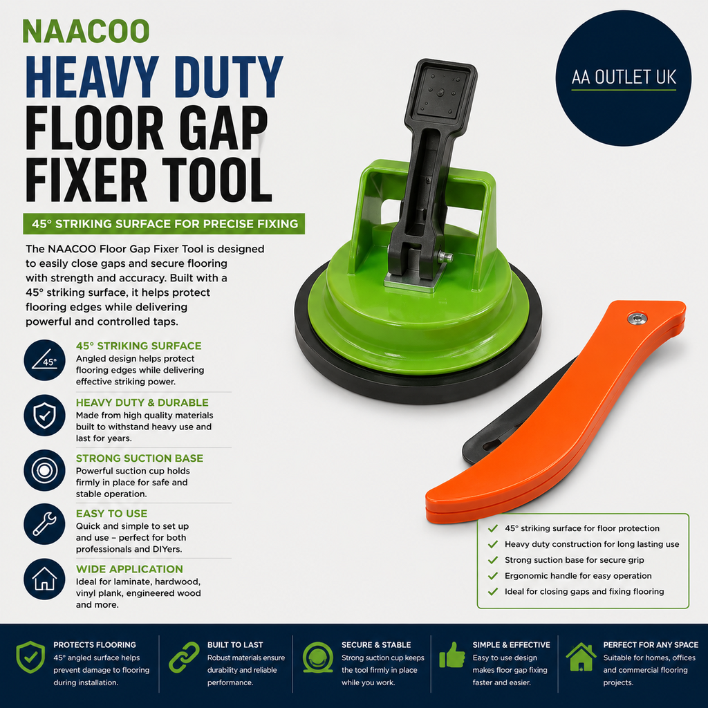 Naaoo Heavy Duty Floor Gap Fixer Tool 45° Striking Surface 3.88inches Green