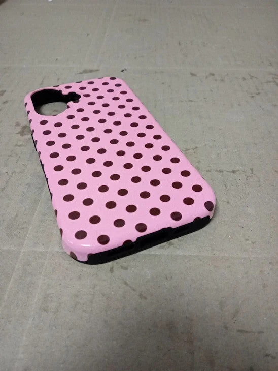 Pink Brown Polka Dot Boho Vintage Aesthetic Girly Dotted Case iPhone 16 New