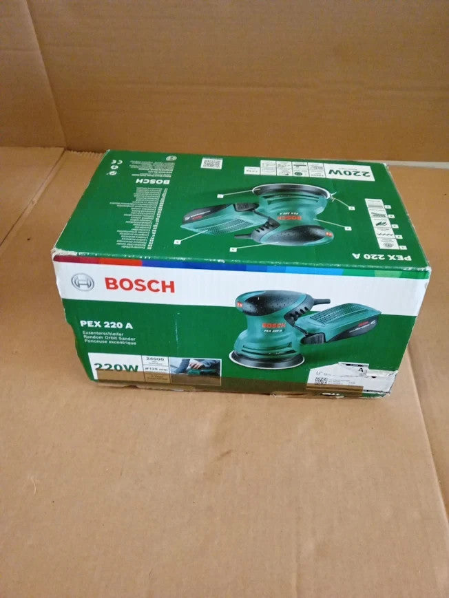Bosch Random Orbit Sander PEX 220 A 220W In Carton Packaging 28.5x15.4x18cm