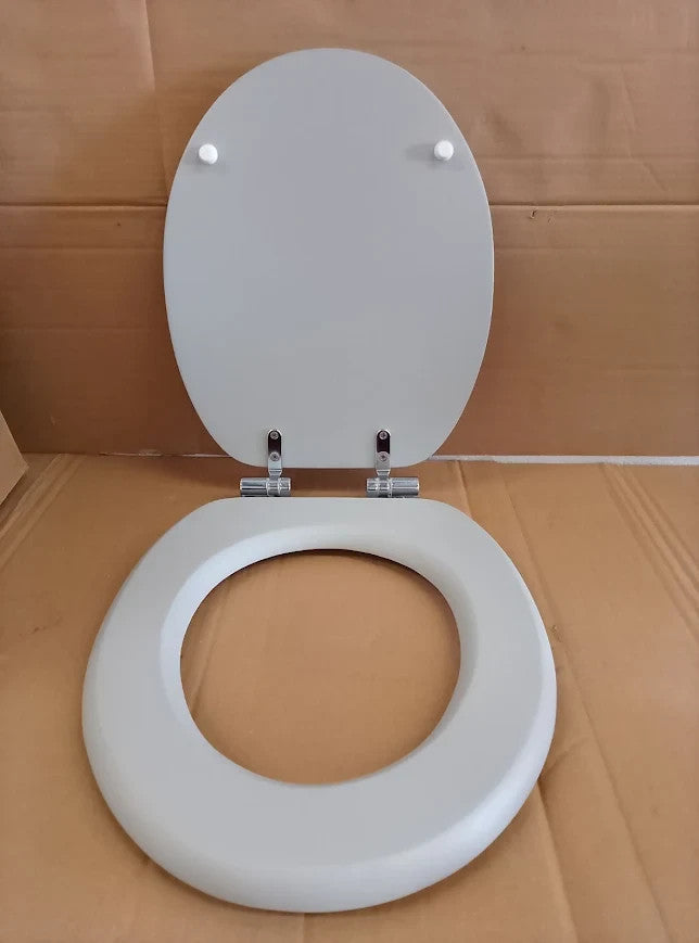 Argos Wood Slow Close Pine Toilet Seat Adjustable Grey 456x380x62cm New
