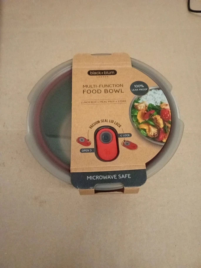 Black Blum Lunch Bowl Reusable Meal Prep Containers Picnic Camping 650ml New
