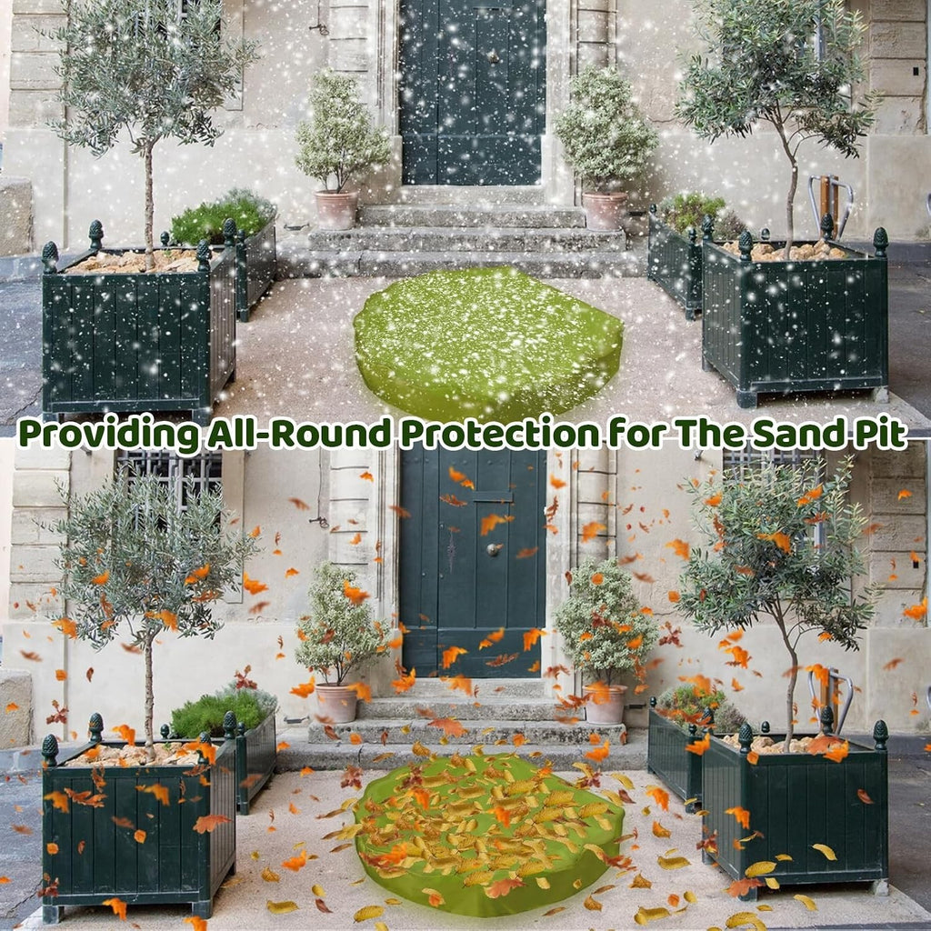 Sand Pit Cover Green Waterproof Sandbox Protection Cover 210D Oxford Fabric New
