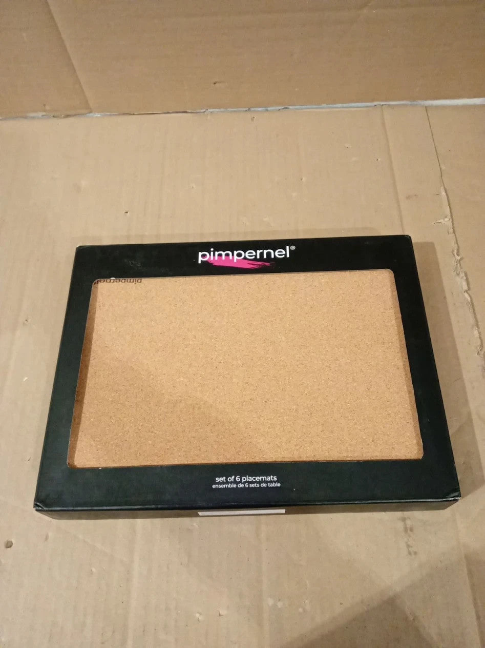 Pimpernel 6 Pieces Classic Emerald Placemats Cork Backed Table Mats 30.5x23cm