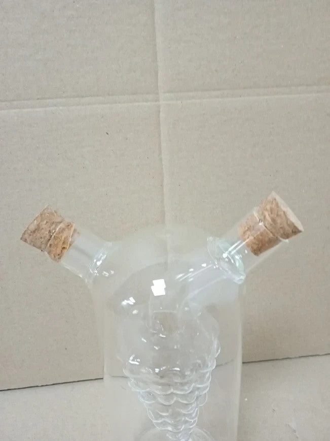 KitchenCraft World Flavours Oil Vinegar Dispenser Glass 2 In 1 Bottle Clear