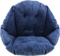 FakeFace Soft Plush Seat Cushion Thick Chair Pillow With Ties Back Blue New