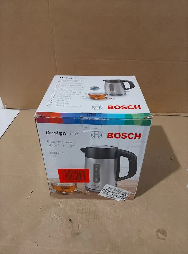 Bosch DesignLine Plus TWK4P440GB Stainless Steel Cordless Kettle 1.7L 3000W