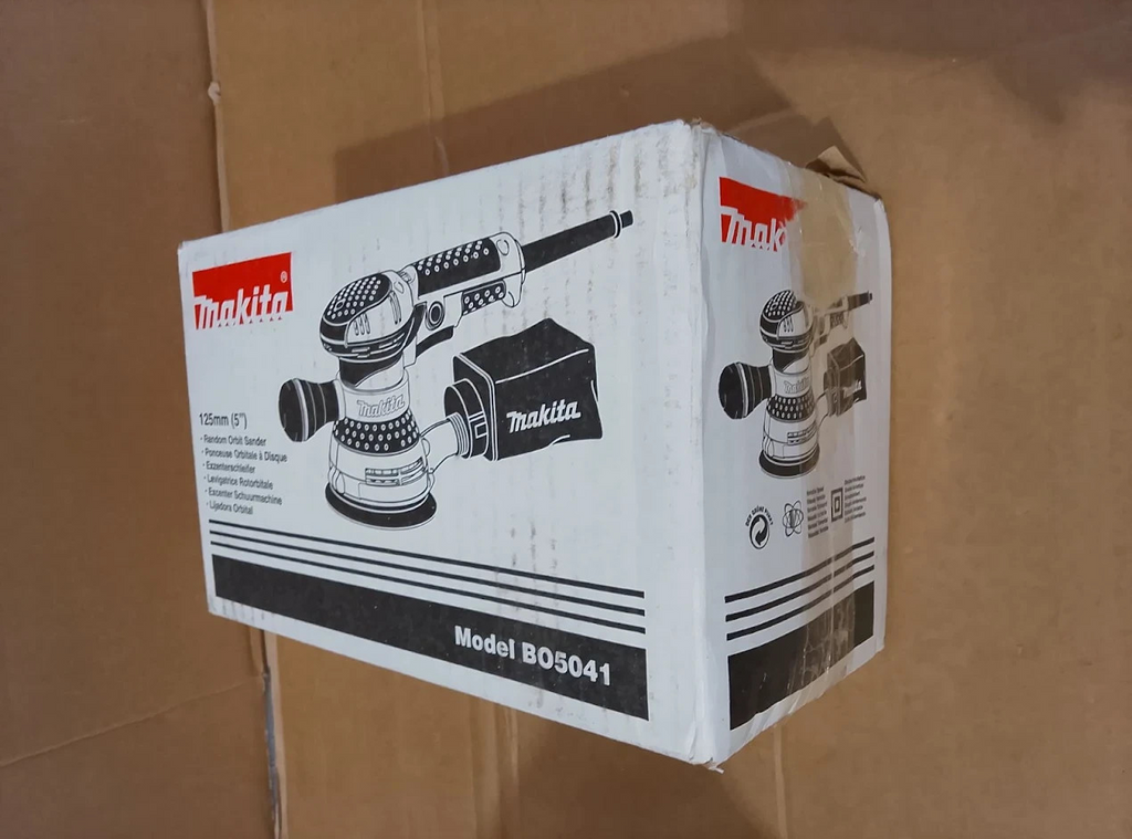 Makita BO5041/1 110V Random Orbit Sander Blue Small 27.3x12.4x15.2 AC Adapter