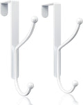 Niffgaff Over Door Hook 2 Pieces Heavy Duty Fits Coat Hanger White Organizer New