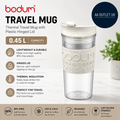 Bodum 1110101S Travel Mug Thermal Plastic Hinged Lid 0.45 L Clear Light