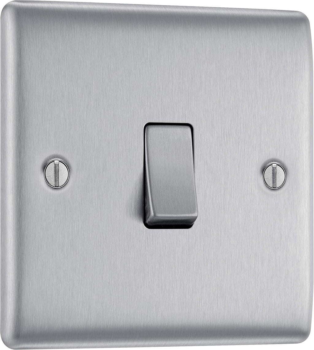 BG Electrical Single Intermediate Wall Light Switch Raised Slim Profile New