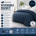 Whale Flotilla Reversible Duvet Single Size All Seasons 7.5 Tog Down 135x200cm
