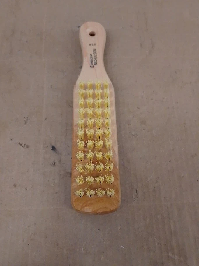Nicholson Crescent 21467 File Card Brush Wood Base 10x254mm File Maintenance