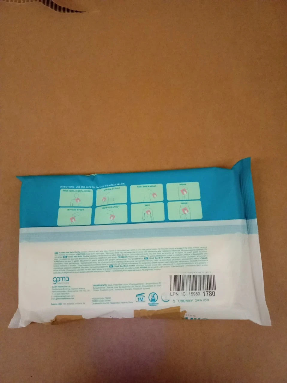 Clinell Skin Body Care Wipes 1 Pack 60 Easy To Use Containing Aloe Vera New