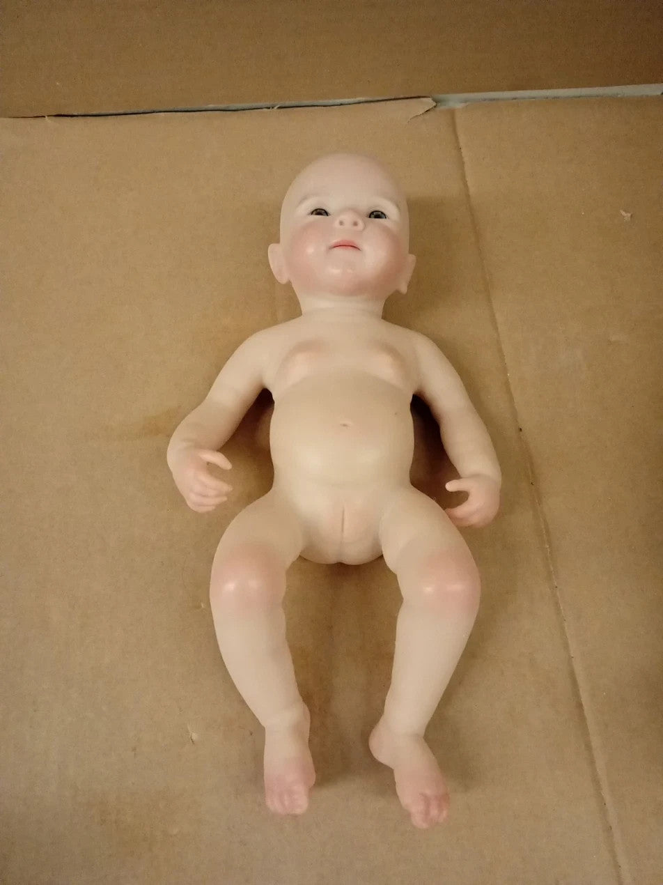 Gileutay 12in Realistic Full Body Silicone Baby Doll Girl Open Mouth Lifelike