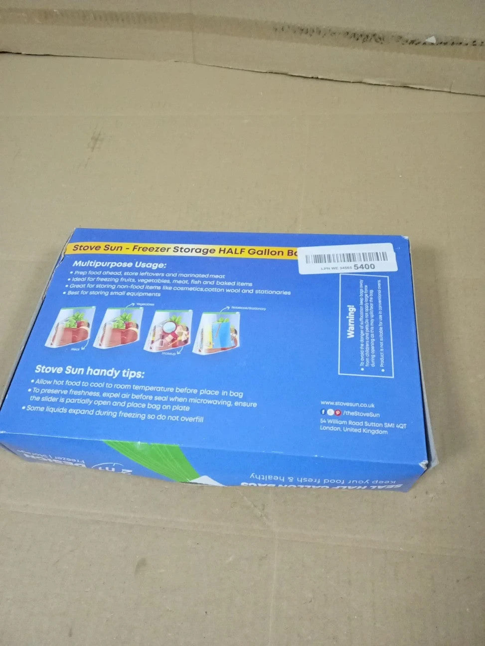 Stove Sun 40 Small Ziplock Freezer Smart Reuseable Food Bags Clear 22x23x3cm New