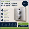 BG Electrical Intelligent Double Wall Dimmer Switch 2 Way Raised Profile
