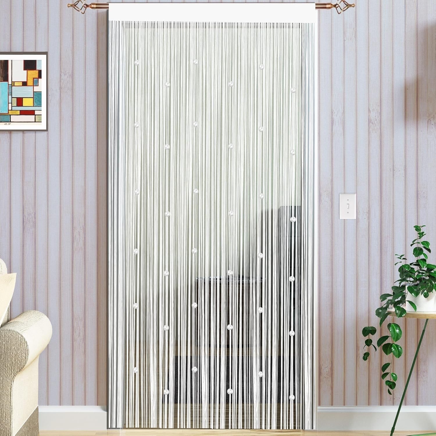 Taiyuhomes Bead String Curtains Door Fly Screen Curtain Beaded 90x245cm New