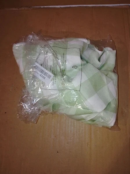 Kesfey Light Green Gingham Tablecloths Polyester 140x200cm Rectangle Checkered
