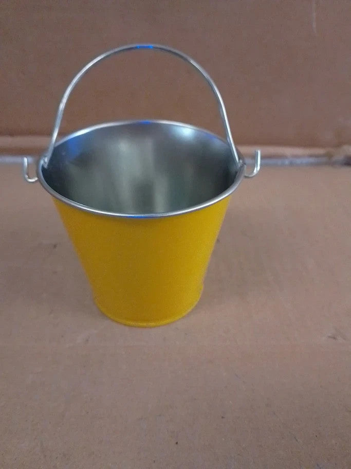 Baker Ross FE607 Mini Autumn Tin Buckets Pack Of 5 Ideal For Children Paint New