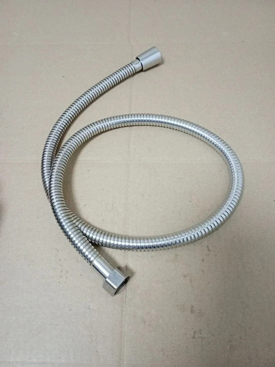 Shower Hose 1m Stainless Steel Extra Long Solid Brass Connector Anti Kink