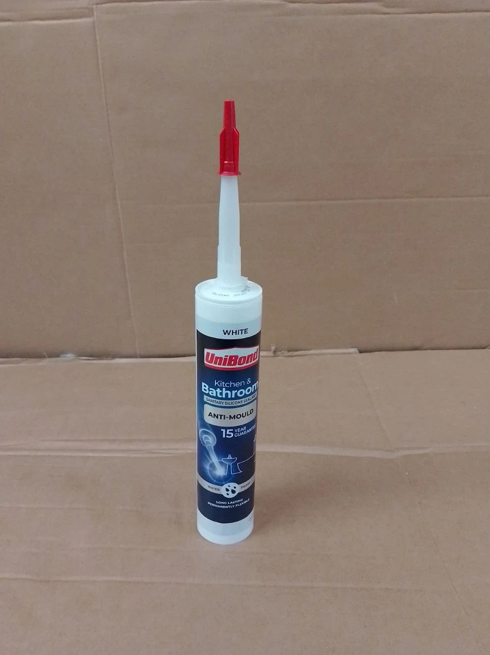 Unibond Bath Kitchen Anti Mould Resistant White Silicone Sealant 280ml New