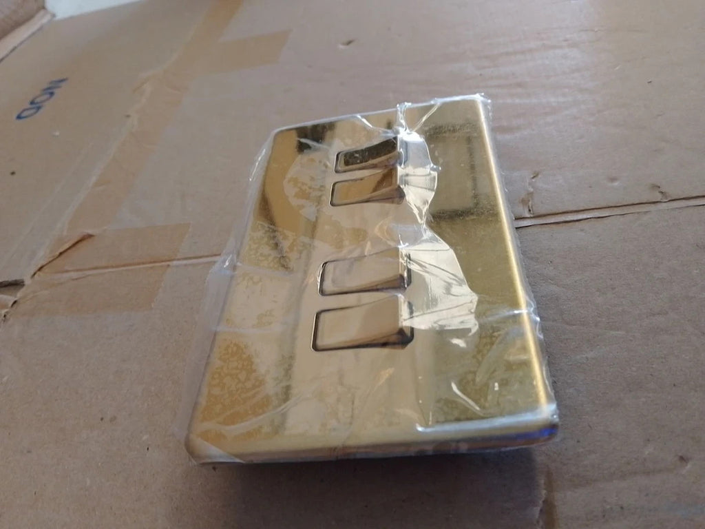 Knightsbridge SF4100PB Screwless 10 A 4 Gang 2 Way Switch Polished Brass New