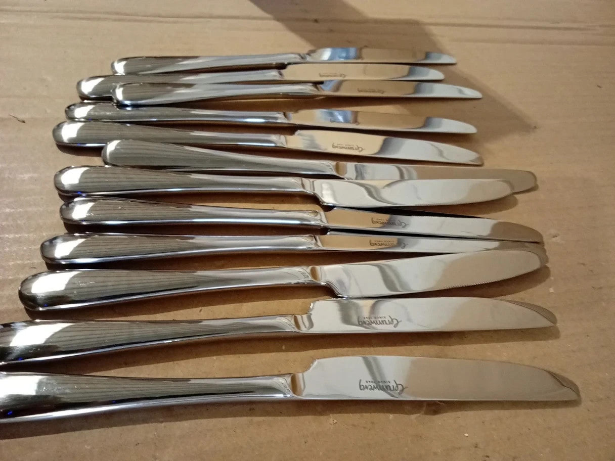 Grunwerg Clarence Table Knives TAKCLR 18 10 Stainless Steel 12 Silver New