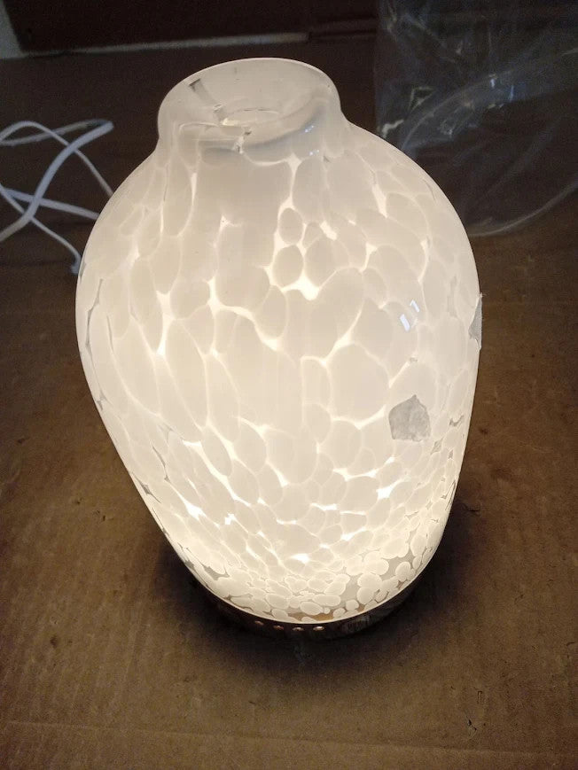 Habitat Confetti Glass Electric Diffuser 100ml Capacity White 16x9.2cm
